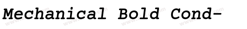 Mechanical Bold Cond字体转换